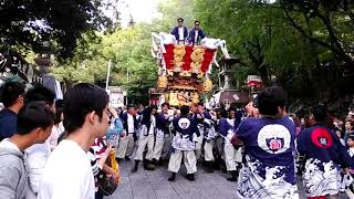 2018年10月14日枚岡神社秋郷祭　額田　宵宮　宮入2