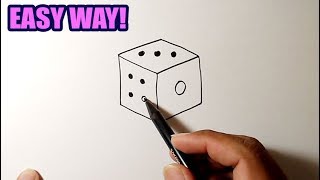 How to draw a dice in 3D | EASY WAY!