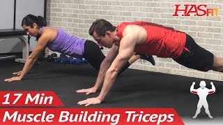 17 Min Home Tricep Workout with Dumbbells - Dumbbell Triceps Workout at Home for Men & Women Mass