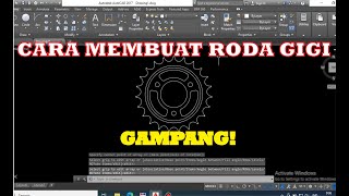 CARA MEMBUAT RODA GIGI DENGAN GAMPANG❕| BELAJAR AUTOCAD PART 3