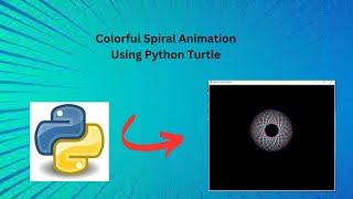Colorful Spiral Pattern in Python Turtle 🌀 | Creative Turtle Graphics Design