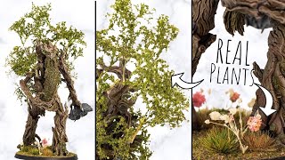 Using REAL PLANTS to make my Warhammer Models look more realistic | Treebeard for Middle Earth SBG