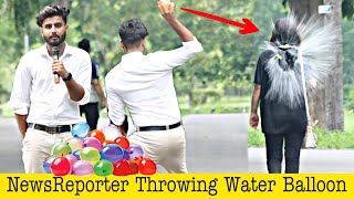 News Reporter Throwing Water Balloons Prank @ThatWasCrazy
