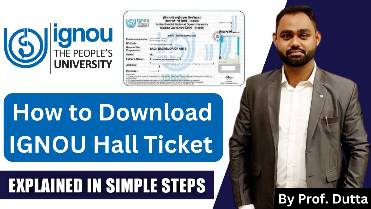 IGNOU Hall Ticket Download Online 2022 | IGNOU Hall Ticket Download By ...