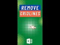 Remove Gridlines the Right way in Excel #excel #shorts