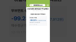 신규 상장 코인 잘못 샀다가 퇴학 당했습니다