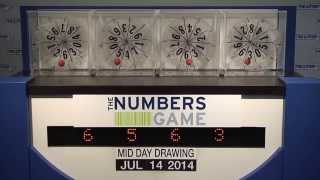Midday Numbers Game Drawing: Monday, July 14, 2014