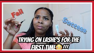 Trying On Lashes For The First Time😲!!!