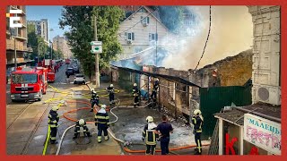 ❗️ ЛИКВИДАЦИЯ ПОЖАРА ПРОДОЛЖАЕТСЯ 🔥 В центре Киева вспыхнул пожар