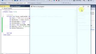 opacity and the position of the form in vb.net