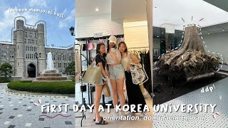 first day @ korea university vlog! 🐯♥️ // dorm tour, kuisc orientation, ddp shops [korea diaries 04]