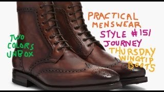 Practical Menswear Style Journey #151 : Thursday Wingtip Boots * TWO COLORS UNBOXING * thunder