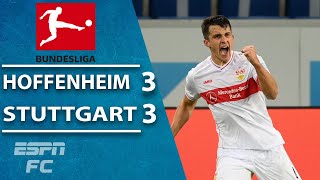 Stuttgart scores late to earn 3-3 draw at Hoffenheim | ESPN FC Bundesliga Highlights