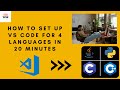 Complete Tutorial: Setting up Visual Studio Code for C, C++, Python, and Java Programming