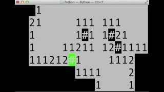 Text Based Minesweeper (uses the Python curses module)