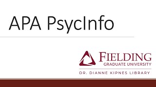 APA PsycInfo database