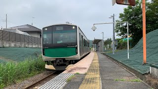 烏山線EV-E301系  滝駅発車！   Karasuyama Line EV-E301 series Departs from Taki Station!