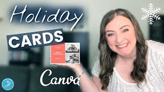 How to make a HOLIDAY CARD in CANVA | DIY Christmas card tutorial + printing resources