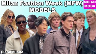 Models in Milan  Fashion week Milan 🇮🇹 #italy #milan #mfw