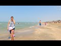 baku beach walk summer july 2021 azerbaijan 4k walking tour kyzylkum beach pirshagi