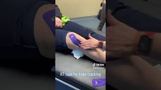 KT Taping for knee pain by improve patella tracking #physicaltherapy #chronicpain #kneepain #kttape