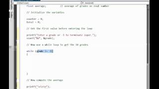 While Loop with Sentinel in C
