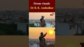 Drone visuals of Dr BR Ambedkar's 125-foot statue in Hyderabad | Ntv