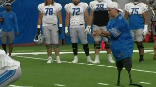 Calder Hodge throws TD pass at Lions practice