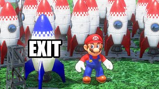 100 Mystery Rockets But Only One Lets MARIO Escape (Super Mario Odyssey 100 Rockets Challenge)