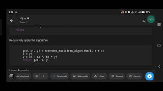 Python Program for Extended Euclidean Algorithm to Find GCD and Coefficients