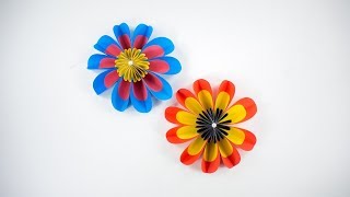 Paper Flower - How To Make Paper Flower - Easy Flower for beginners - DIY