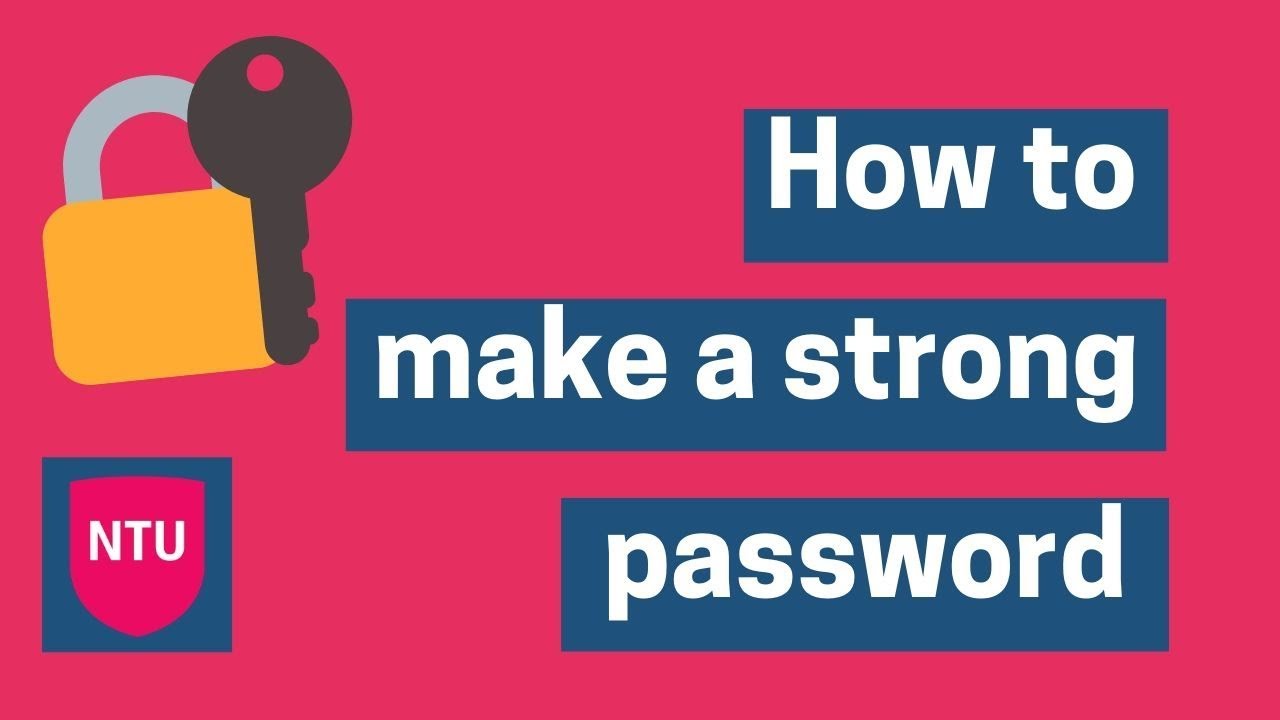 How To Make A Strong Password - YouTube