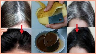 Naturally Reverse White Hair to Black Hair Permanently in 4 Minutes 🥰😍