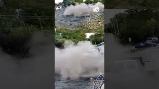 Truck caught on camera doing donuts, tearing up parking lot in Maryland