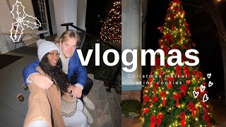 vlogmas baking cookies christmas market