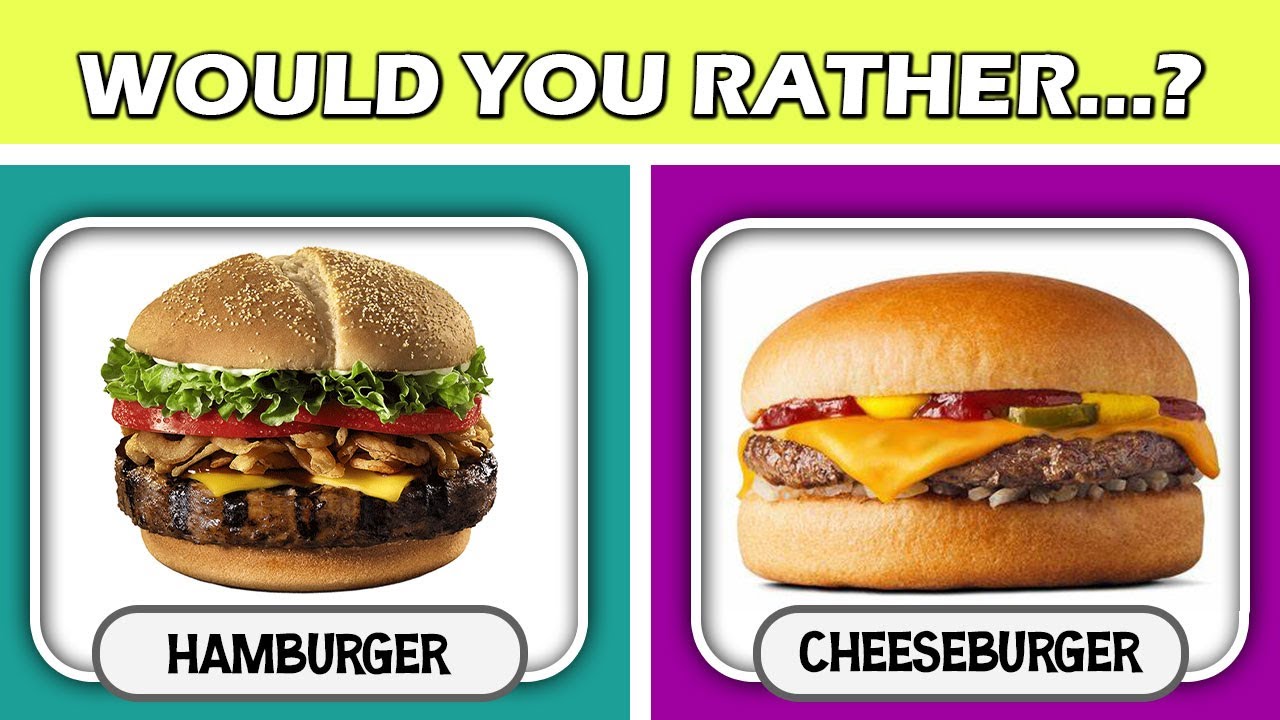 Would You Rather Junk Food Edition 🍔 🍟 🌭 - YouTube