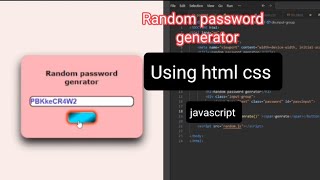 Build a Random Password Generator in JavaScript (Step by Step)#html #css #javascript #coding