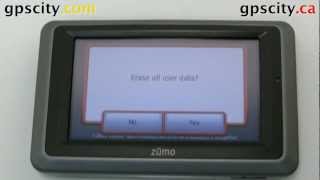 How to Reset the Garmin zumo 660 and zumo 665 series