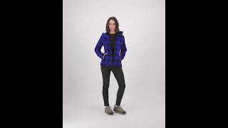 SW244796W Swanndri Women's Seattle V2 Wool Hoodie in Blue Black Check