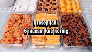 1 Resep jadi 6 macam kue kering lebaran | Enak, Renyah dan Lembut