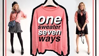 how to style 1 sweater in 7 ways | fall + winter