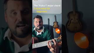 How to easily play the tricky F major chord on guitar