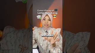 Tips Membuat Latar Belakang Masalah