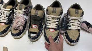 Travis Scott x SB dunk 腰果花 正品公司货H12版本纯原复刻大对比！