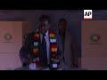 Incumbent president Mnangagwa votes in Zimbabwe election