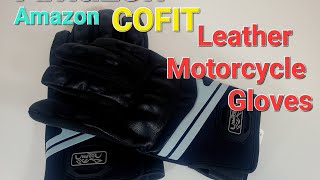 COFIT Microfiber Leather Motorcycle Gloves, Touchscreen Windproof Motorbike Gloves with Knuckles