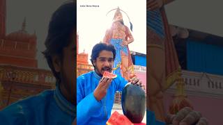 🙈Balaji aache lage se..😍🙏🏻// #jabalpur #rammandir #balaji #watermelonart #hanumanstatus