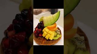 Amazing Fruits Cream Waffle – Korean Street Food #shorts