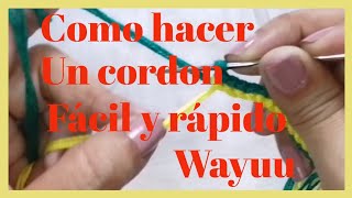 COMO HACER UN CORDON DE LA MOCHILA WAYUU FÁCIL Y RÁPIDO DE DOS COLORES