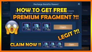 CLAIM NOW !!/HOW TO GET FREE PREMIUM🔥 FRAGMENT IN MOBILE LEGEND BANG BANG/LEGIT🔥?!!.